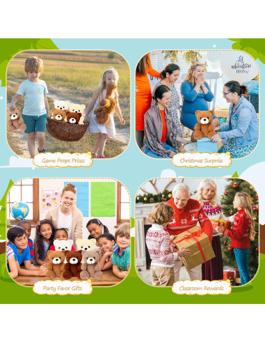 Ositos de Peluche Suaves HyDren - 5 Piezas 20 cm Colores Variados