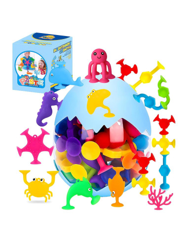 Juguetes de Baño de Ventosa HYSZXUS 27 Piezas para Niños