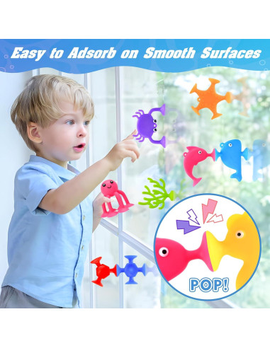 Juguetes de Baño de Ventosa HYSZXUS 27 Piezas para Niños