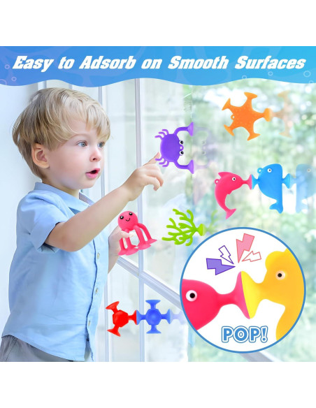 Juguetes de Baño de Ventosa HYSZXUS 27 Piezas para Niños