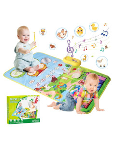 Alfombra Musical Kiiwdvn para Bebés 3 en 1 Verde