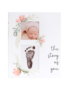 Libro de Recuerdos para Bebés Rosa - dos pequeños dinosaurios