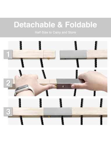 Hamaca Tonahutu 3.20m x 1.52m Algodón Tejida a Mano Gris Oscuro