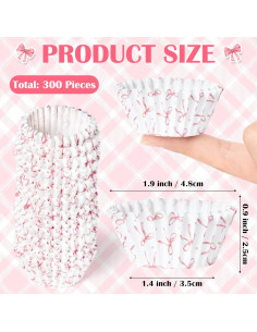 COcnny Mini Copas de Hornear Rosa - 300 Piezas para Cupcakes 2