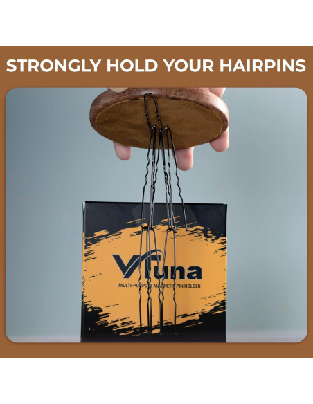 Soporte Magnético de Madera VTUNA para Pinzas y Clips - 1 Pieza