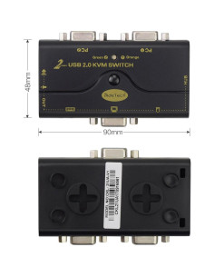 Interruptor KVM USB 2.0 JideTech 2 Puertos VGA 2048x1536 2