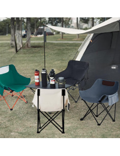 Silla de Camping Plegable Kvittra Negra 150 kg Resistencia 2