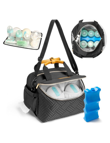 Bolsa de Extractor de Leche CarryWise con Enfriador para 6 Botellas
