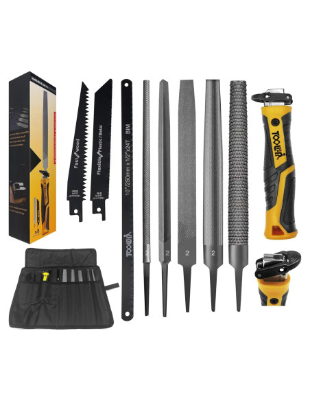 Juego de limas y sierras TOOLAN 8 en 1 con mango ergonómico