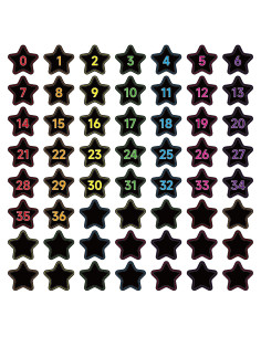 56 Acentos Magnéticos de Números Estrella Chiazllta 0-36