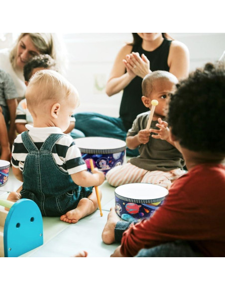 Juego de Batería Infantil Blvochnnt 20 cm con 2 Baquetas