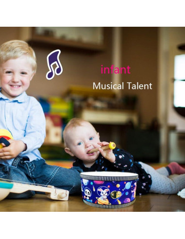 Juego de Batería Infantil Blvochnnt 20 cm con 2 Baquetas