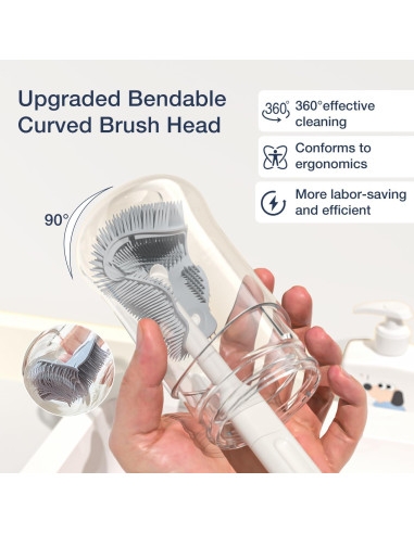 Kit de limpieza 6 en 1 para biberones Glusmami - Portátil