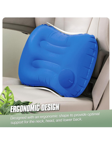 2 Almohadas Inflables Vivikivi para Camping y Viaje - Azul