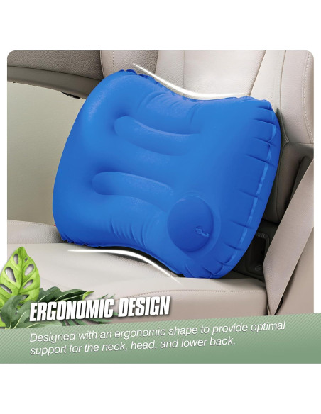 2 Almohadas Inflables Vivikivi para Camping y Viaje - Azul