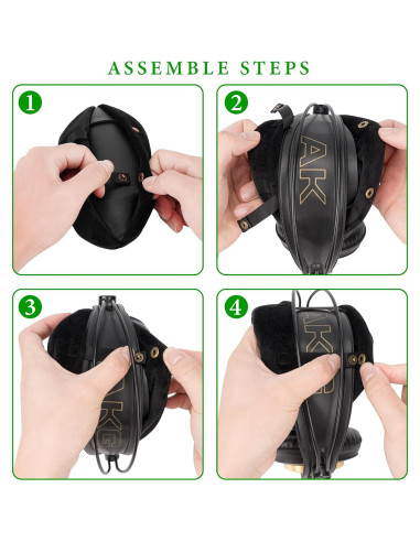 Cubierta de diadema Geekria para AKG, Sony, HIFIMAN, Negro