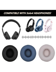 Almohadillas de Reemplazo Beats Solo 4 Rosa - Suave y Duraderas 2