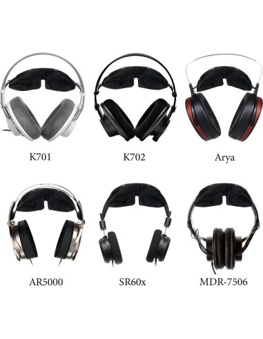 Cubierta de diadema Geekria para AKG, Sony, HIFIMAN, Negro