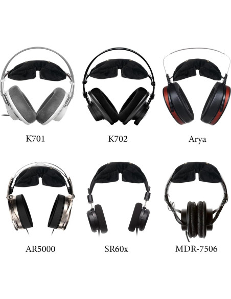 Cubierta de diadema Geekria para AKG, Sony, HIFIMAN, Negro Cubierta de diadema Geekria para AKG, Sony, HIFIMAN, Negro