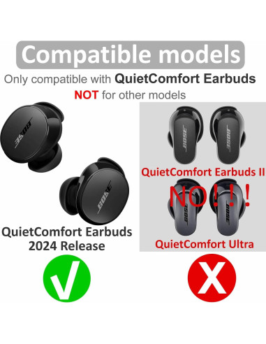 6 Pares Puntas de Oído Silicona Suave IiEXCEL S/M/L para Bose QuietComfort 2024