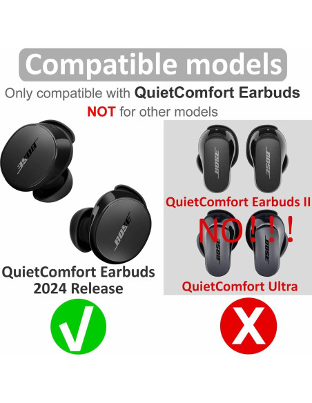 6 Pares Puntas de Oído Silicona Suave IiEXCEL S/M/L para Bose QuietComfort 2024