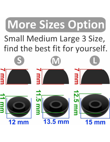 6 Pares Puntas de Oído Silicona Suave IiEXCEL S/M/L para Bose QuietComfort 2024