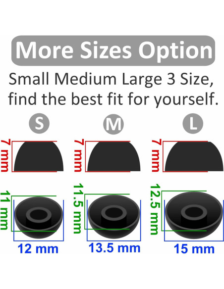 6 Pares Puntas de Oído Silicona Suave IiEXCEL S/M/L para Bose QuietComfort 2024