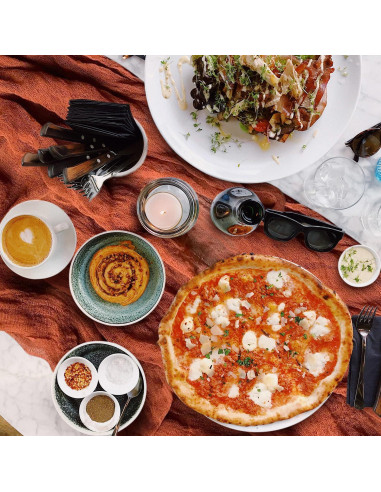 Paquete de 12 Caminos de Mesa de Gasa KEEPSHOWING Terracota