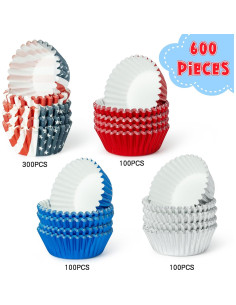 Forros para Cupcakes Mini COcnny - 600 Piezas Patrióticos 2