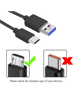 Cable de carga USB Micro 1.52 m para altavoces y auriculares 2