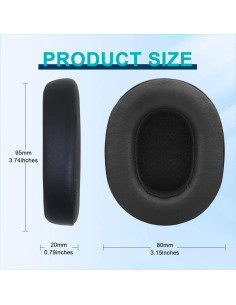 Almohadillas de Reemplazo HAOMUK para Skullcandy Crusher y Hesh - Negro 2