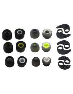 Accesorios Zotech para Auriculares JayBird BlueBuds X/X2/X3 - 3 Espumas, 3 EarFINS, 3 Gomas
