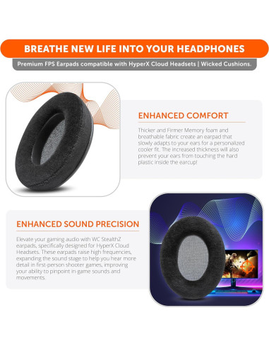 Almohadillas WC StealthZ Cloud para HyperX Cloud - Comodidad y Precisión