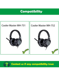 Cojines de oído ACCOUTA para Cooler Master MH-751 MH-752 2