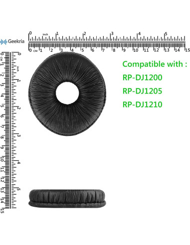 Almohadillas de Repuesto Geekria para Auriculares Panasonic RP-DJ1200/1210