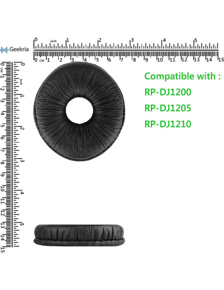 Almohadillas de Repuesto Geekria para Auriculares Panasonic RP-DJ1200/1210