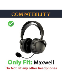 Almohadillas de Gel Refrigerante SOULWIT para Auriculares Audeze Maxwell - Negro 2