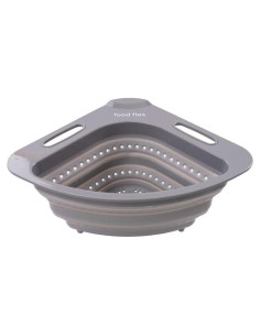 Colador Plegable Food Flex 3.3L para Fregadero Esquina Gris