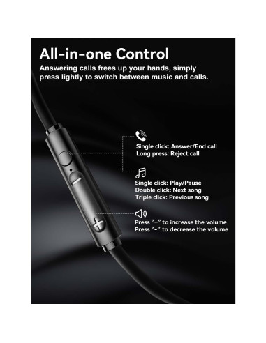 Auriculares USB C MAS CARNEY TH9 con Micrófono, Compatibles con iPhone y Samsung