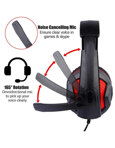Auriculares Gaming FNSHIP 50mm con Micrófono y Control de Volumen