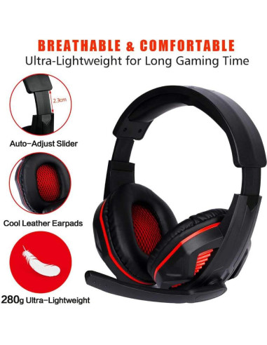 Auriculares Gaming FNSHIP 50mm con Micrófono y Control de Volumen