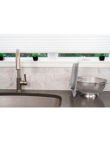 Colador Plegable Food Flex 3.3L para Fregadero Esquina Gris