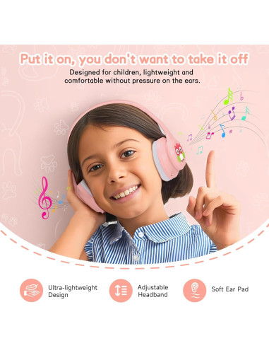 Auriculares Inalámbricos LOBKIN para Niños con Cancelación de Ruido