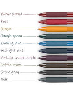 Bolígrafos de Gel Vintage ARTEZA - 10 Colores Retráctiles 0.7mm 2