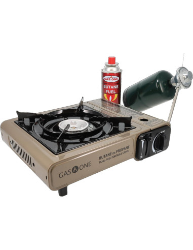 Estufa Portátil Gas One GS-3400P Doble Combustible para Camping