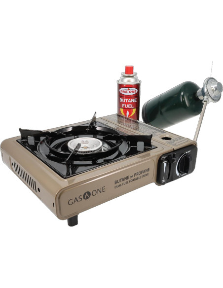 Estufa Portátil Gas One GS-3400P Doble Combustible para Camping