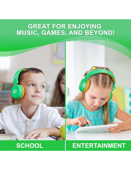 Auriculares Inalámbricos Contixo KB-5 para Niños Verde/Naranja
