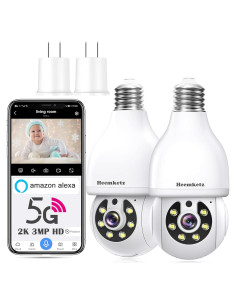 Cámara de Seguridad WiFi Heemketz 2K con Luz y Audio