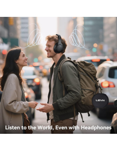 Auriculares Inalámbricos LEVN LE ANC041 con ANC, 70H Batería