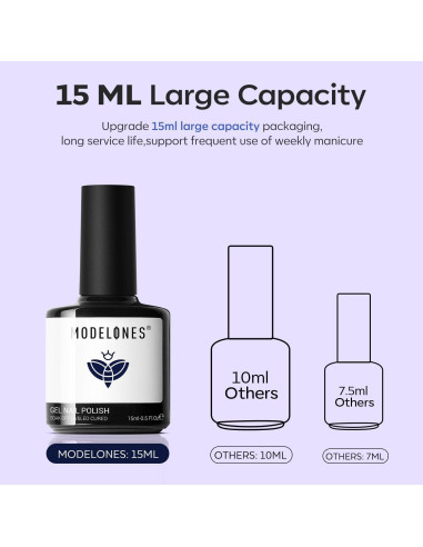 Esmalte de Uñas Gel Modelones Azul Marino 15ml UV LED